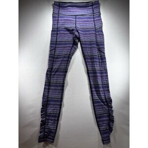 Lululemon Pace Rival Crop Workout Leggings Space Dye Twist Ultra Violet  Size 4